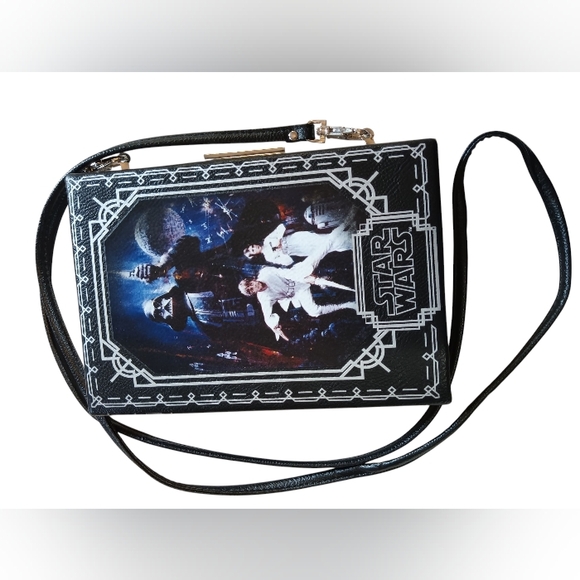 Star Wars Black Crossbody Bag Book Purse - Picture 1 of 6